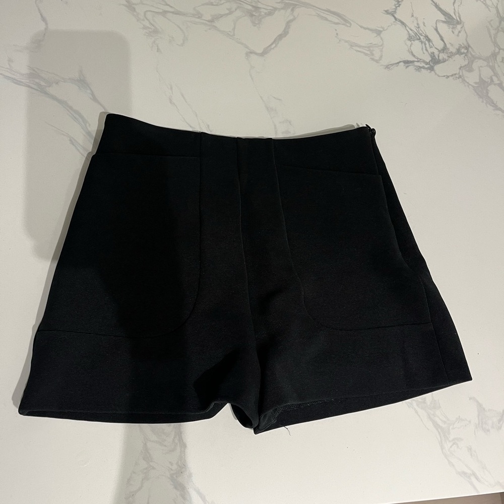 Top shop high waisted black shorts - size 6